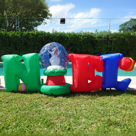 Christmas Decoration Inflatable 240cm Wide NOEL Sign LED Lit Outdoor Decoration