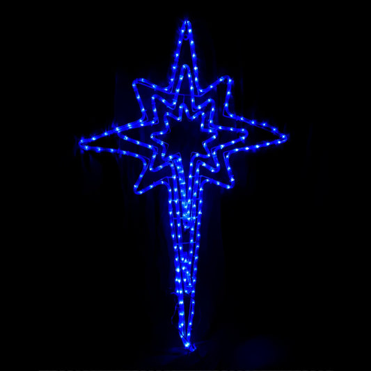 Christmas LED Motif Animated Northern Star 3 Layered 121x71cm Outdoor Display