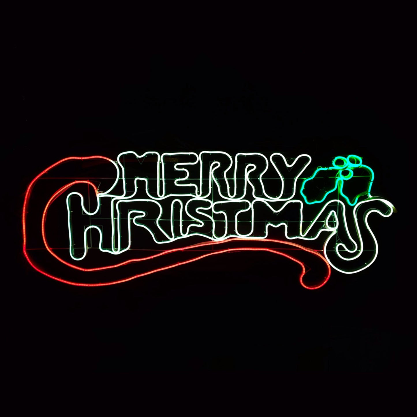 Christmas LED Neon Motif Animated Merry Christmas 150x53cm Outdoor Display