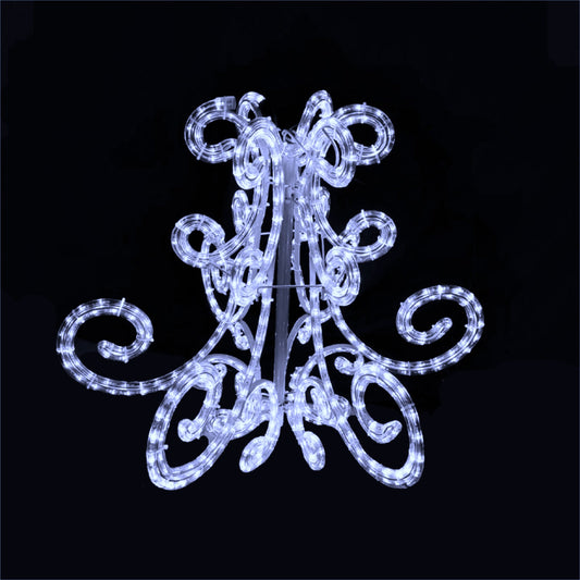 3D Christmas LED Motif Chandelier 63x63x55cm Outdoor Display Cool White