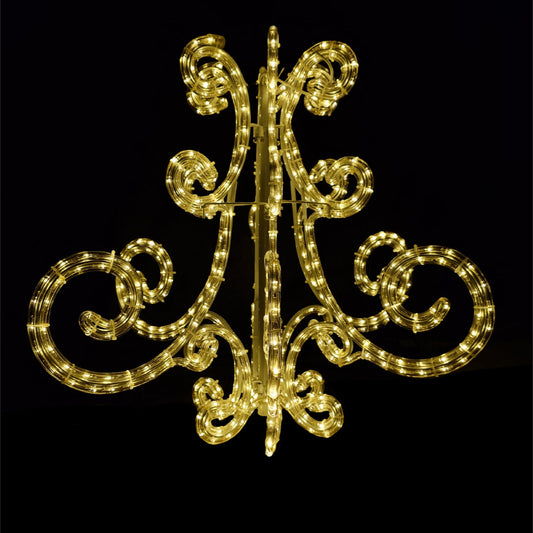 3D Christmas LED Motif Chandelier 63x63x55cm Outdoor Display Warm White