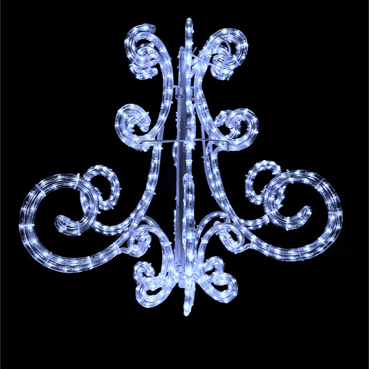 3D Christmas LED Motif Chandelier 63x63x55cm Outdoor Display Cool White