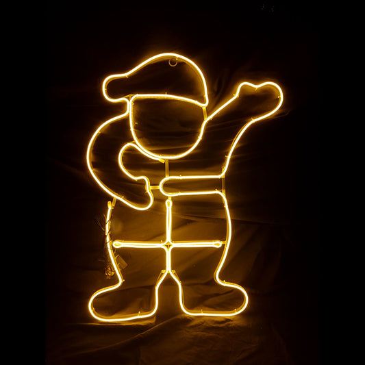 Clearance Christmas LED Neon Motif Warm White Santa Claus 45x33cm Outdoor Display