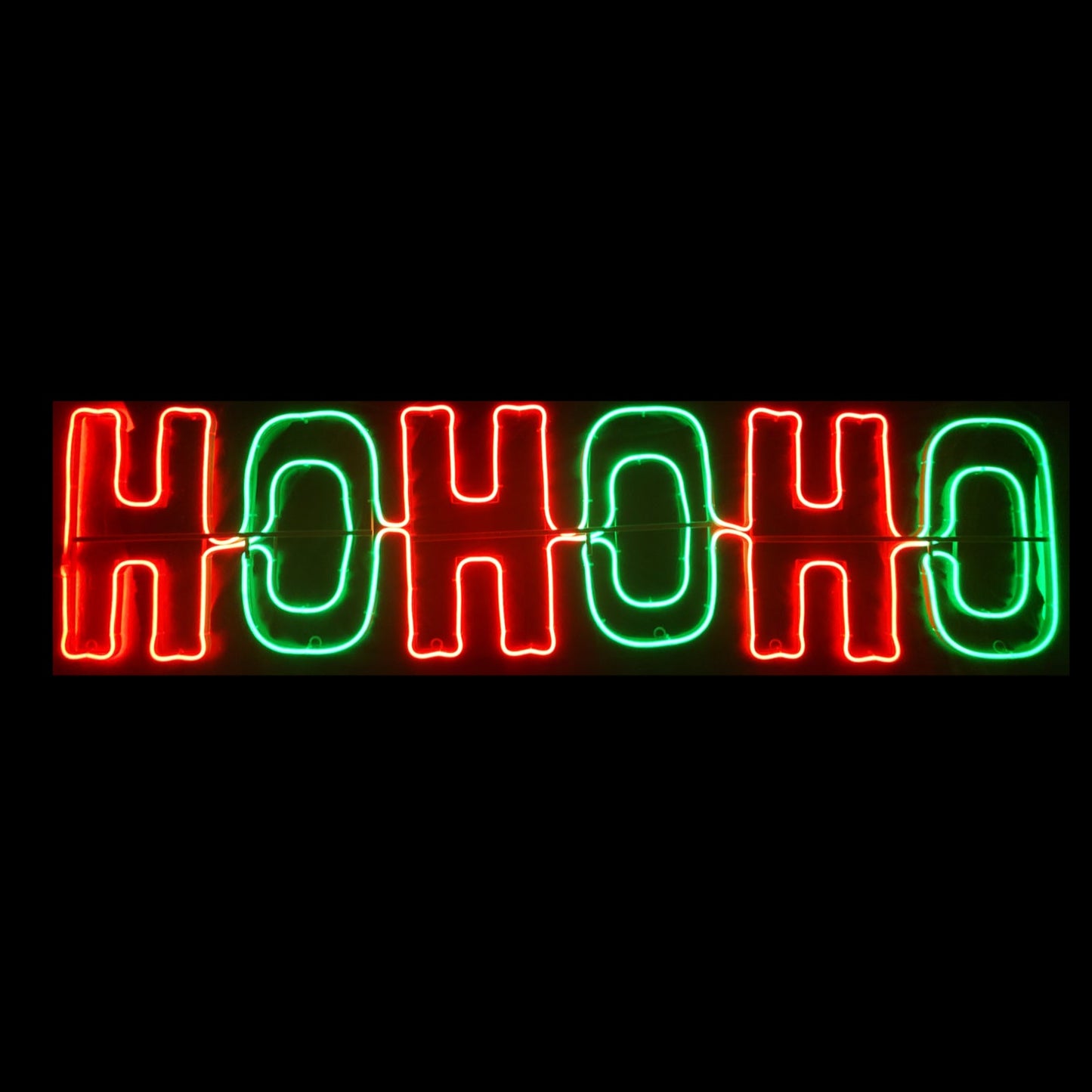 Christmas LED Neon Motif Animated Red & Green HOHOHO Sign 90x40cm Outdoor Display