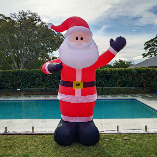Christmas Decoration Inflatable 300cm Waving Santa Claus