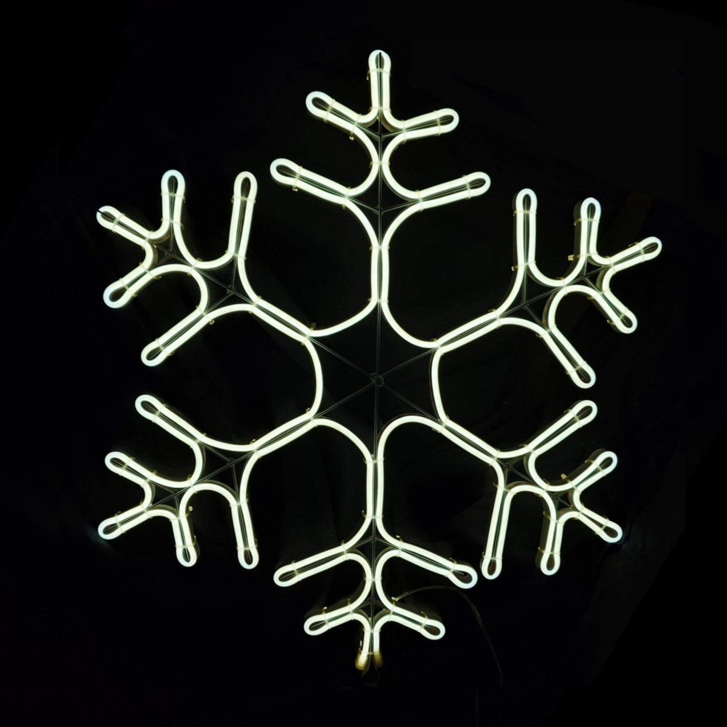 Christmas LED Neon Motif White Snowflake 50x50cm Outdoor Display