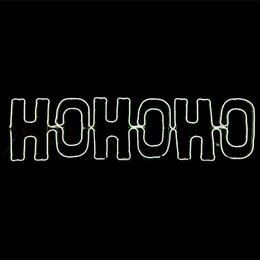 Christmas LED Neon Motif Cool White HOHOHO Sign 90x40cm Outdoor Display