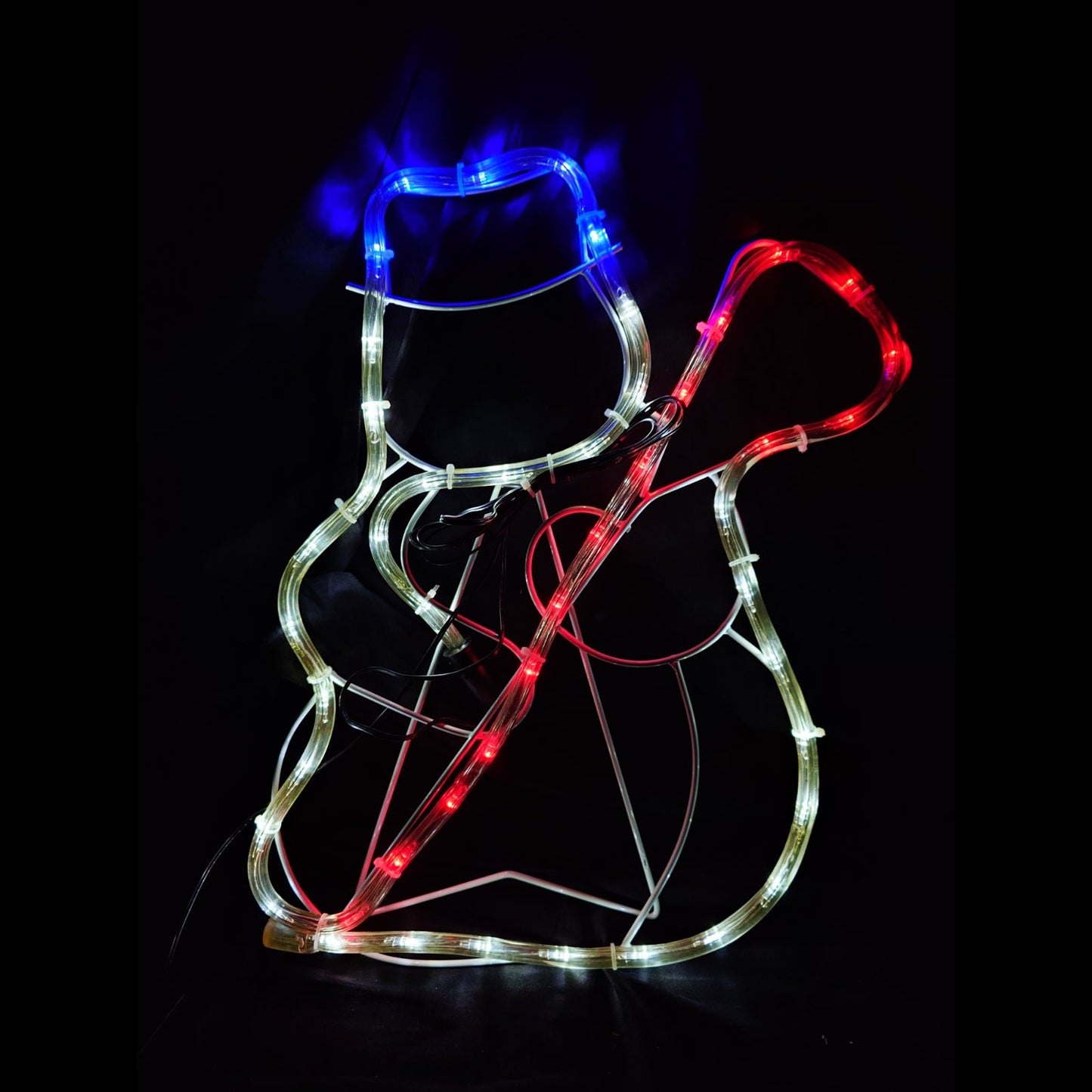 Solar Powered LED Mini Snowman Outdoor Christmas Motif Display 43x30cm