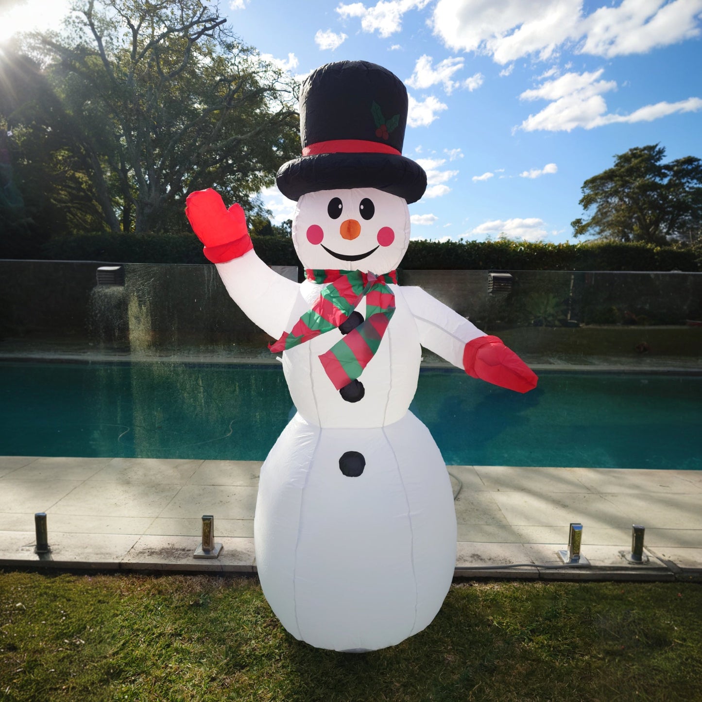 Christmas Decoration Inflatable 180cm Top Hat Snowman