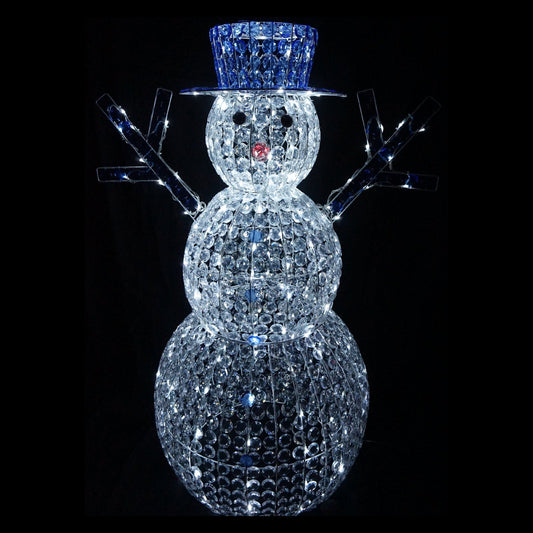 Christmas Decoration 3D Crystal Snowman 50, 80, 120cm LED Display Indoor/Outdoor