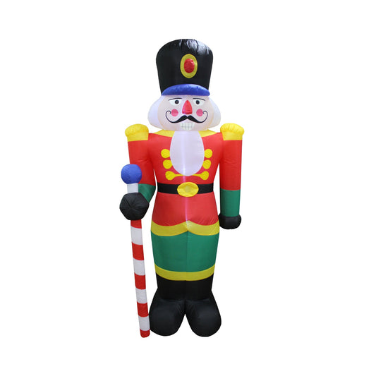 Christmas Decoration Inflatable 240cm Nutcracker Soldier LED Lit