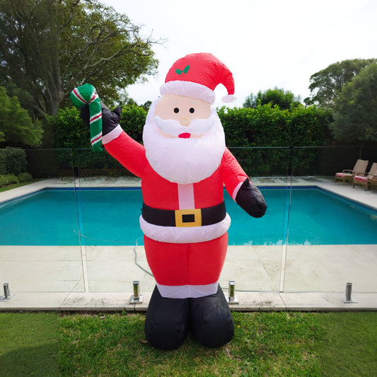 Christmas Decoration Inflatable 180cm Santa Claus With Candy LED Lit