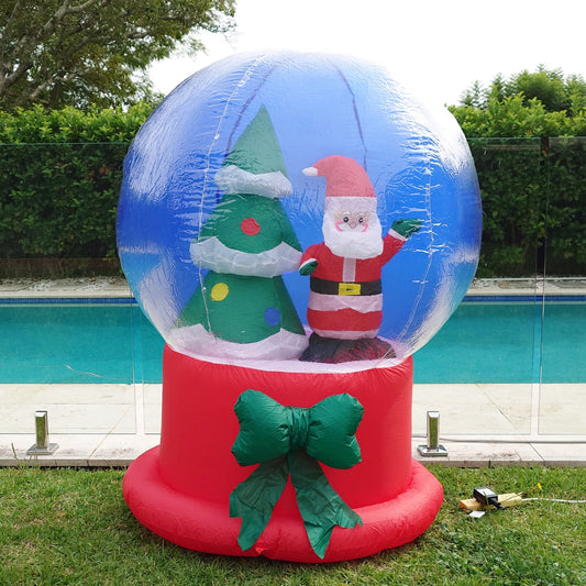 Christmas Decoration Inflatable 150cm Snow Globe with Disco LED Lights