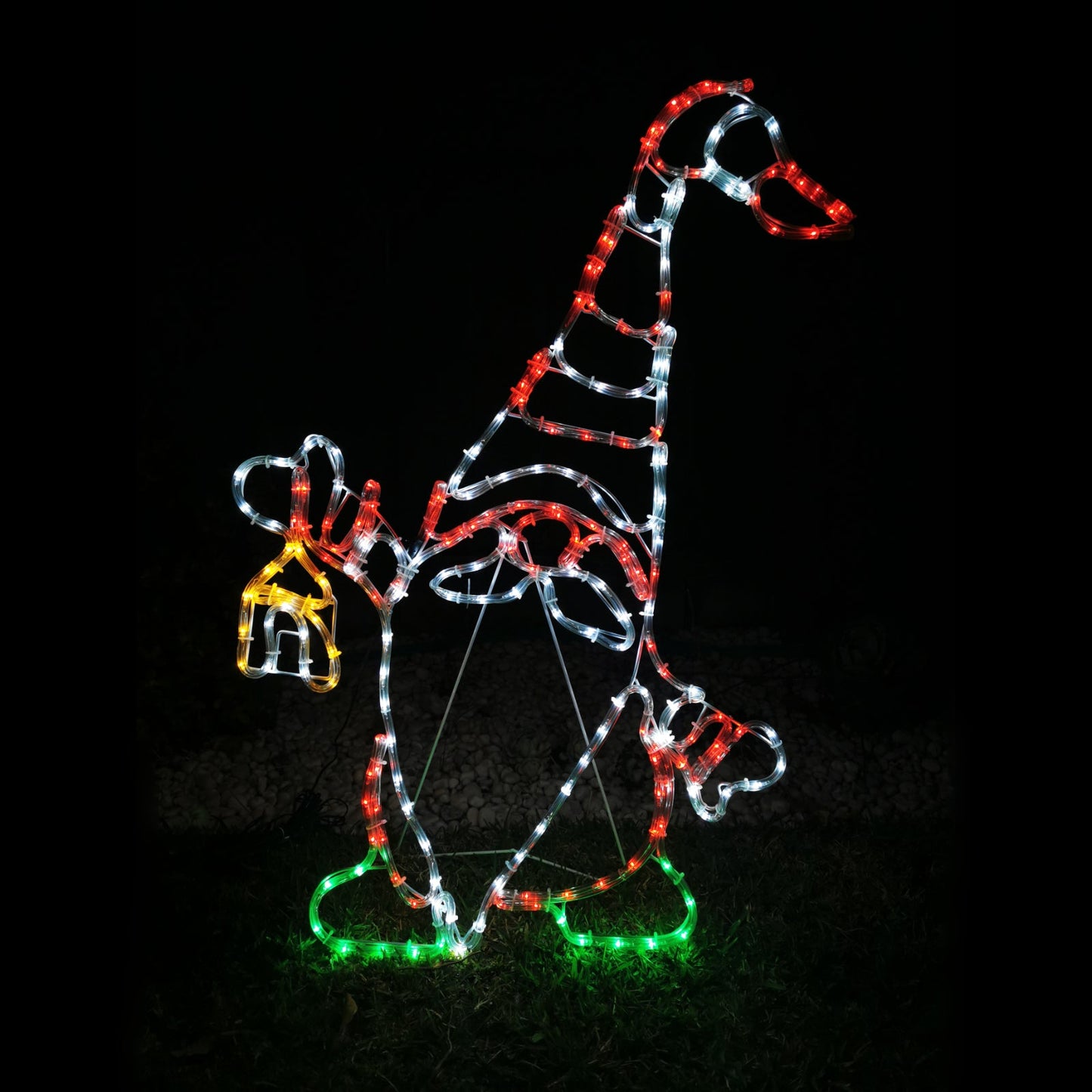 Christmas LED Motif Nisse Christmas Gnome 104x66cm Outdoor Silhouette Display