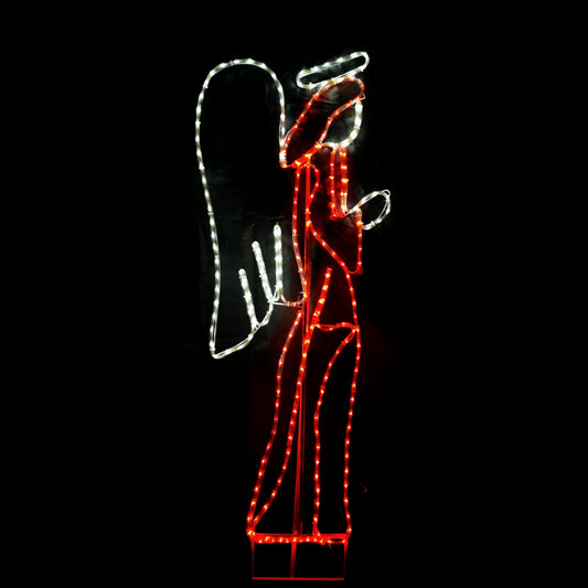 Christmas LED Motif Angel of Prayer 170x55cm Indoor Outdoor Display Sign