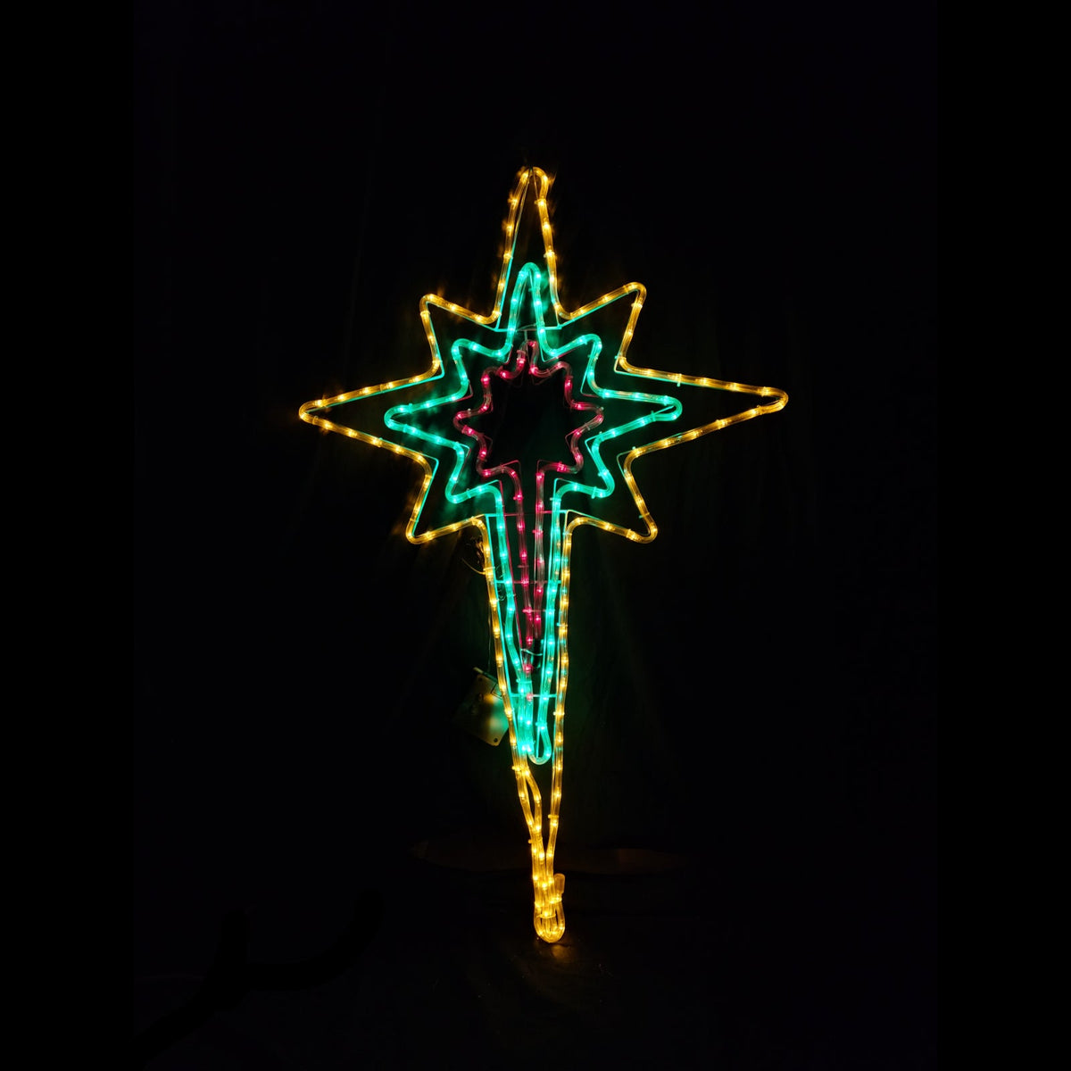 Christmas LED 3 Layer Nativity Northern Star Animated Outdoor Motif 8 Functions 121x71cm