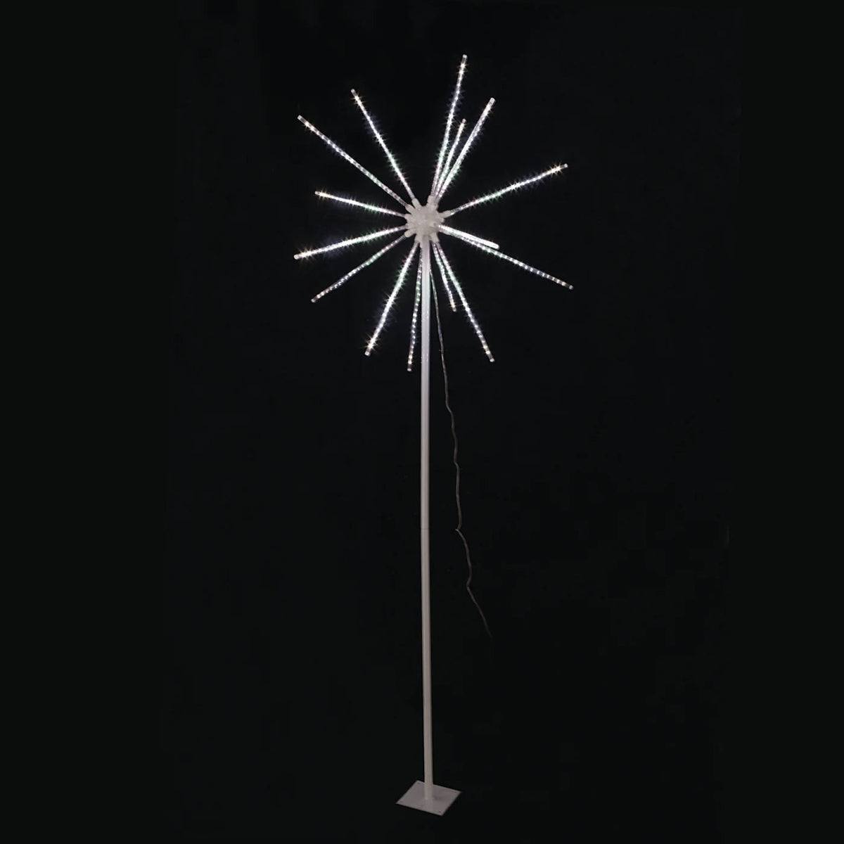Christmas 640 LED White Burst Star Fireworks Animated Waterflow 100cm Diameter Height Adjustable