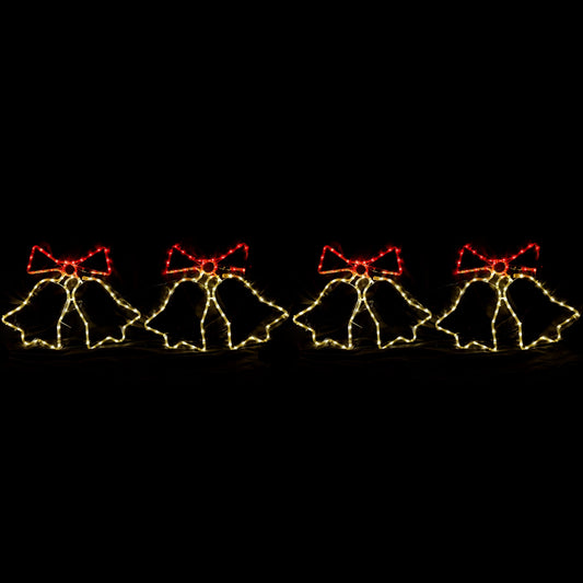 Christmas LED Motif Animated 4pcs Jingle Bell 240x47cm Outdoor Display