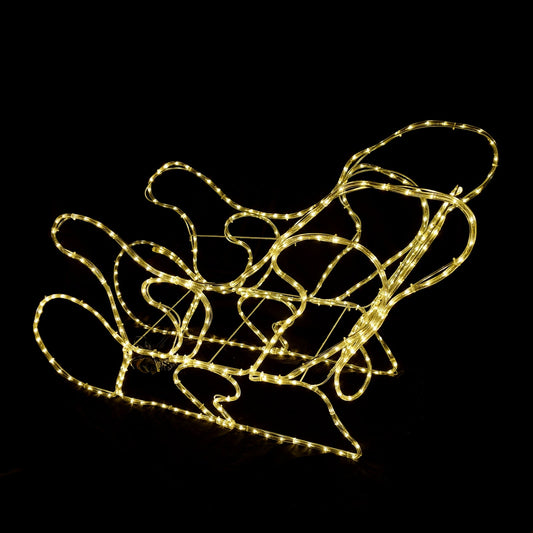 3D Christmas LED Motif Sleigh 130x80x42cm Outdoor Display Warm White