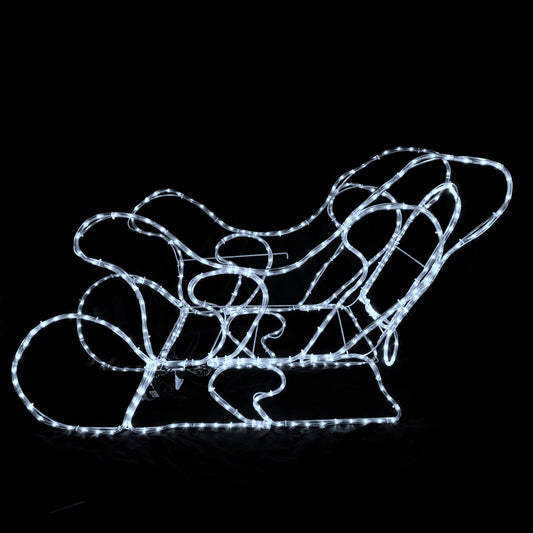 3D Christmas LED Motif Sleigh 130x80x42cm Outdoor Display Cool White
