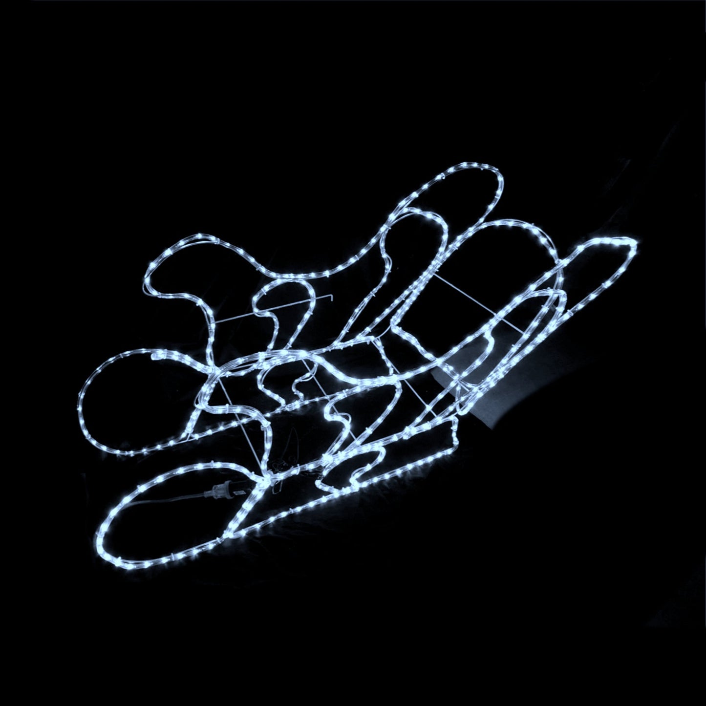 3D Christmas LED Motif Sleigh 130x80x42cm Outdoor Display Cool White