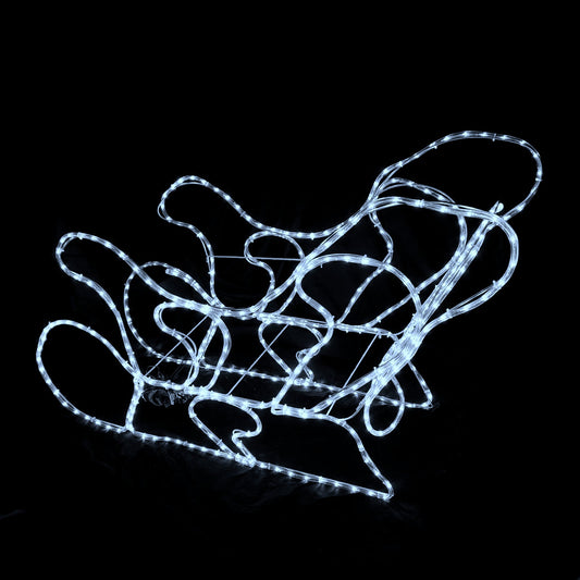 3D Christmas LED Motif Sleigh 130x80x42cm Outdoor Display Cool White
