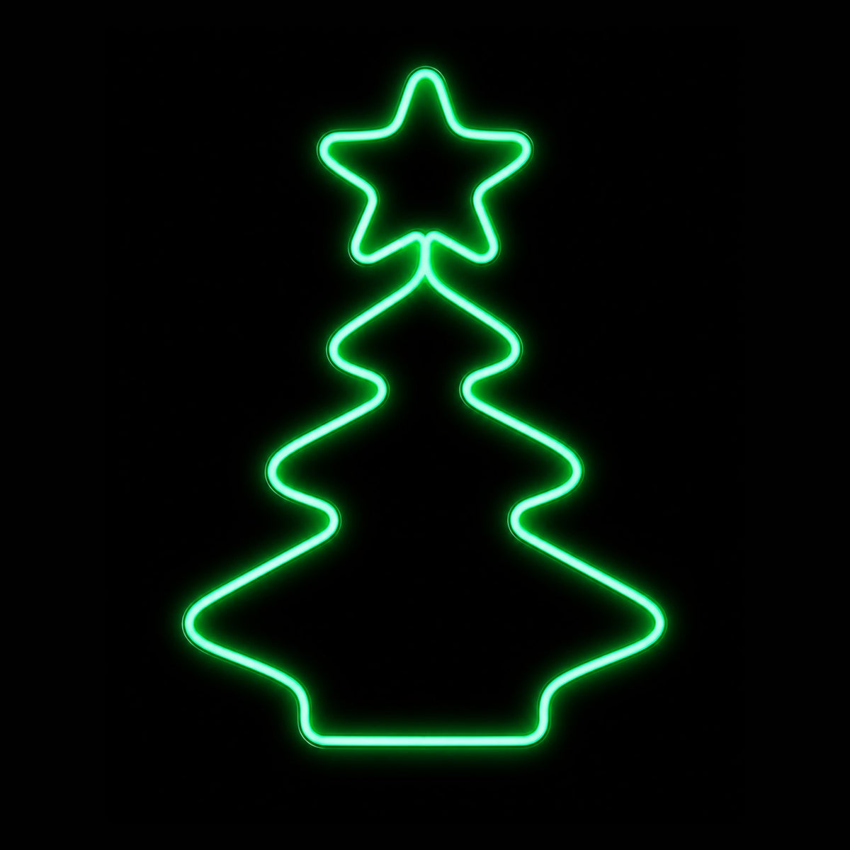 Christmas LED Neon Motif Green Xmas Tree 74x57cm Outdoor Display