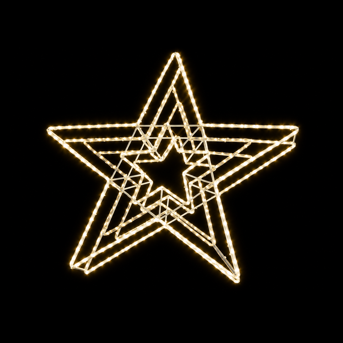 3D Christmas LED Motif Standing 3 Layered Star 123x118cm Outdoor Display