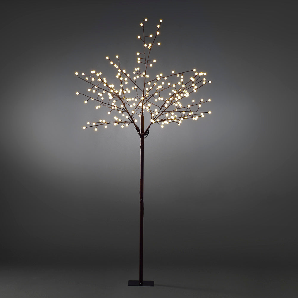 Christmas Artificial Tree Decoration Cherry Ball LED Tips Branch Tree Animated Outdoor