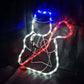 Solar Powered LED Mini Snowman Outdoor Christmas Motif Display 43cm