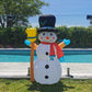 Christmas Decoration Inflatable 120cm Snowman With Broom Stick LED Lit