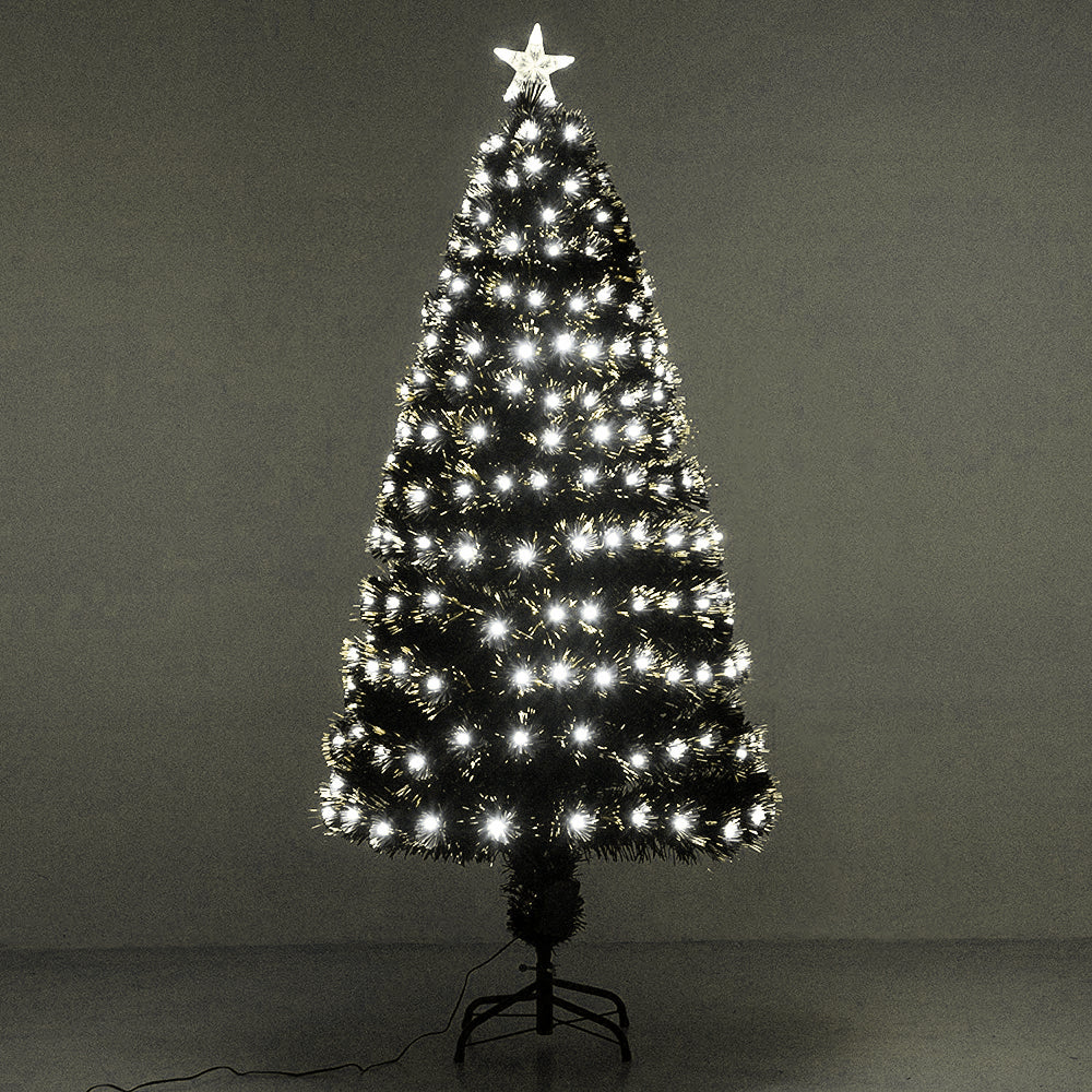 Christmas Tree Artificial Fibre Optic Tree 180cm 6ft LED Light Animated Light Up Tree Decoration