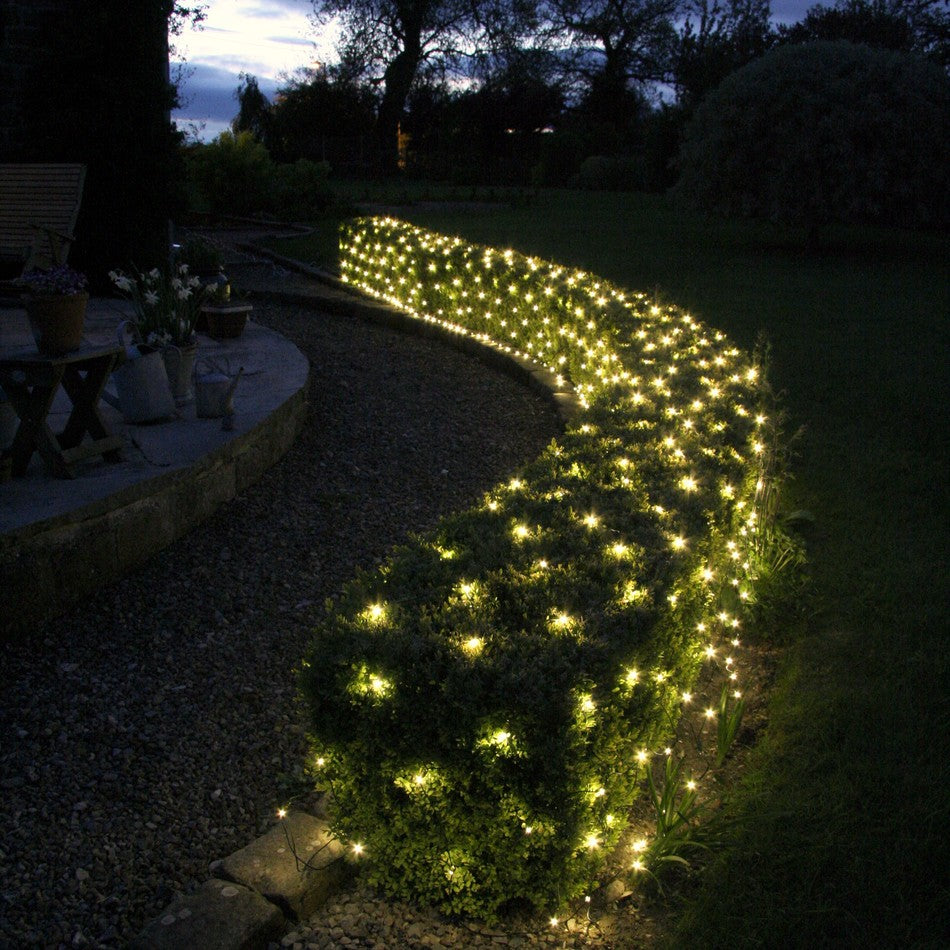 Solar 300 LED Net Lights 5x2.5m 8-Functions Outdoor Party Christmas Garden Decoration