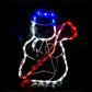 Solar Powered LED Mini Snowman Outdoor Christmas Motif Display 43cm