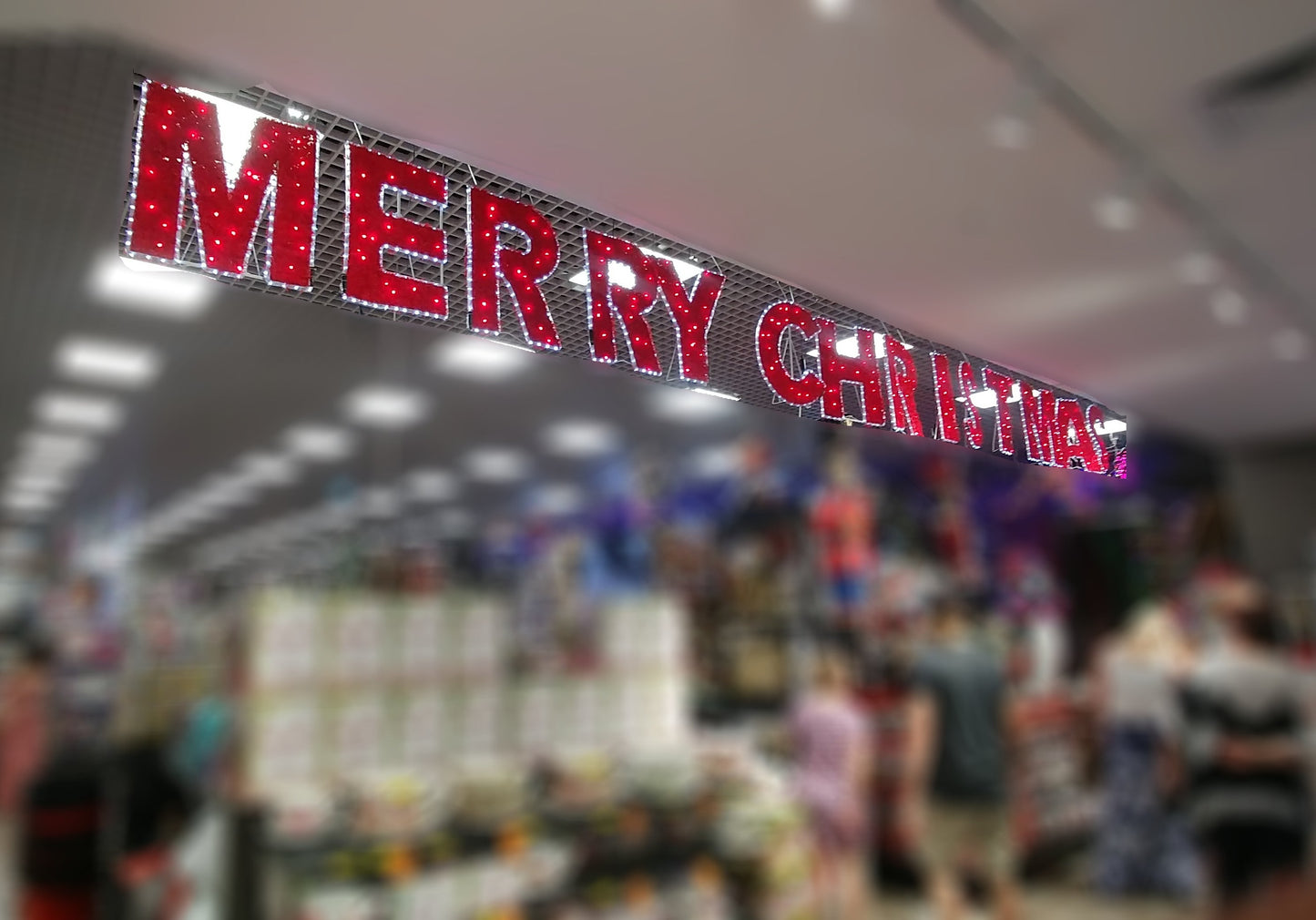 Commercial Merry Christmas LED Motif Garland 60cm Tall Letters Outdoor Display