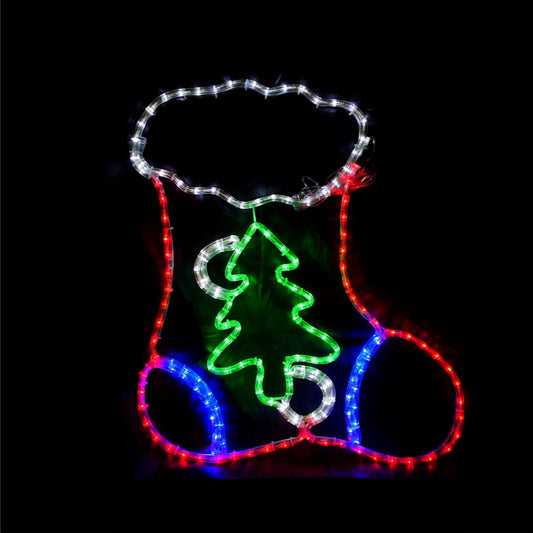 Christmas LED Motif Gift Sock 60x60cm Outdoor Display