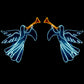 Christmas LED Motif Twin (2pcs) Angels Trumpet Animated 120x110cm Outdoor Display