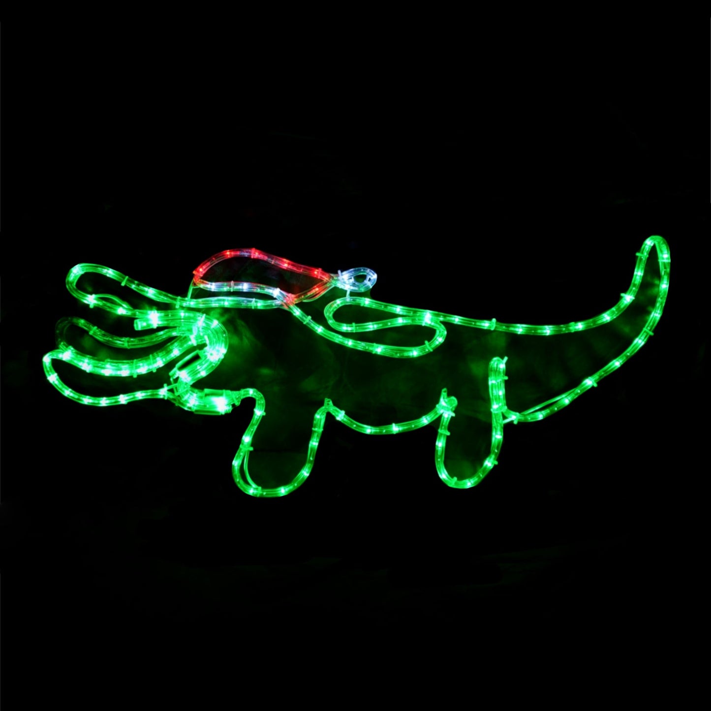 Christmas LED Motif Animated Snapping Jaw Crocodile 80x41cm Outdoor Display