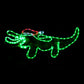 Christmas LED Motif Animated Snapping Jaw Crocodile 80x41cm Outdoor Display