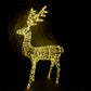 Christmas Decoration 3D Frame Standing Doe Reindeer 150cm Warm White LED Outdoor