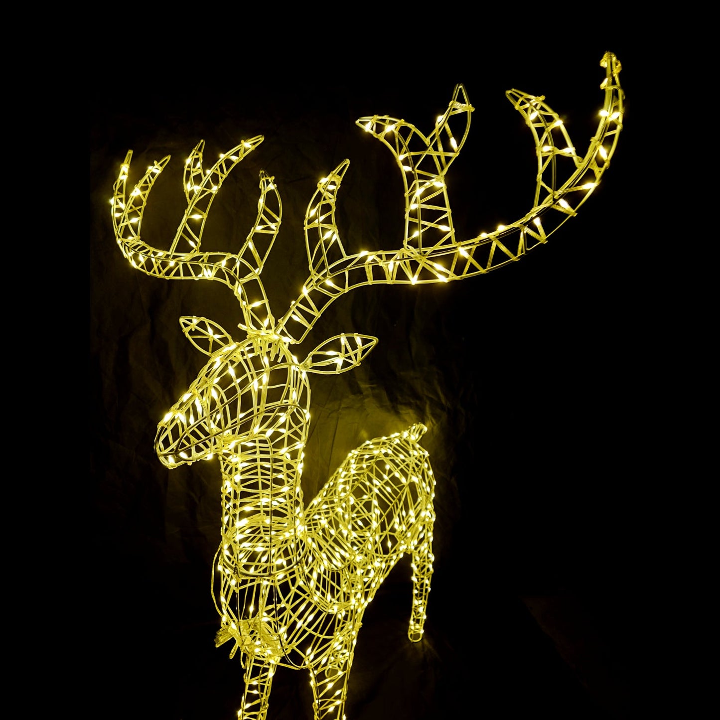 Christmas Decoration 3D Frame Standing Buck Reindeer 150cm Warm White LED Outdoor