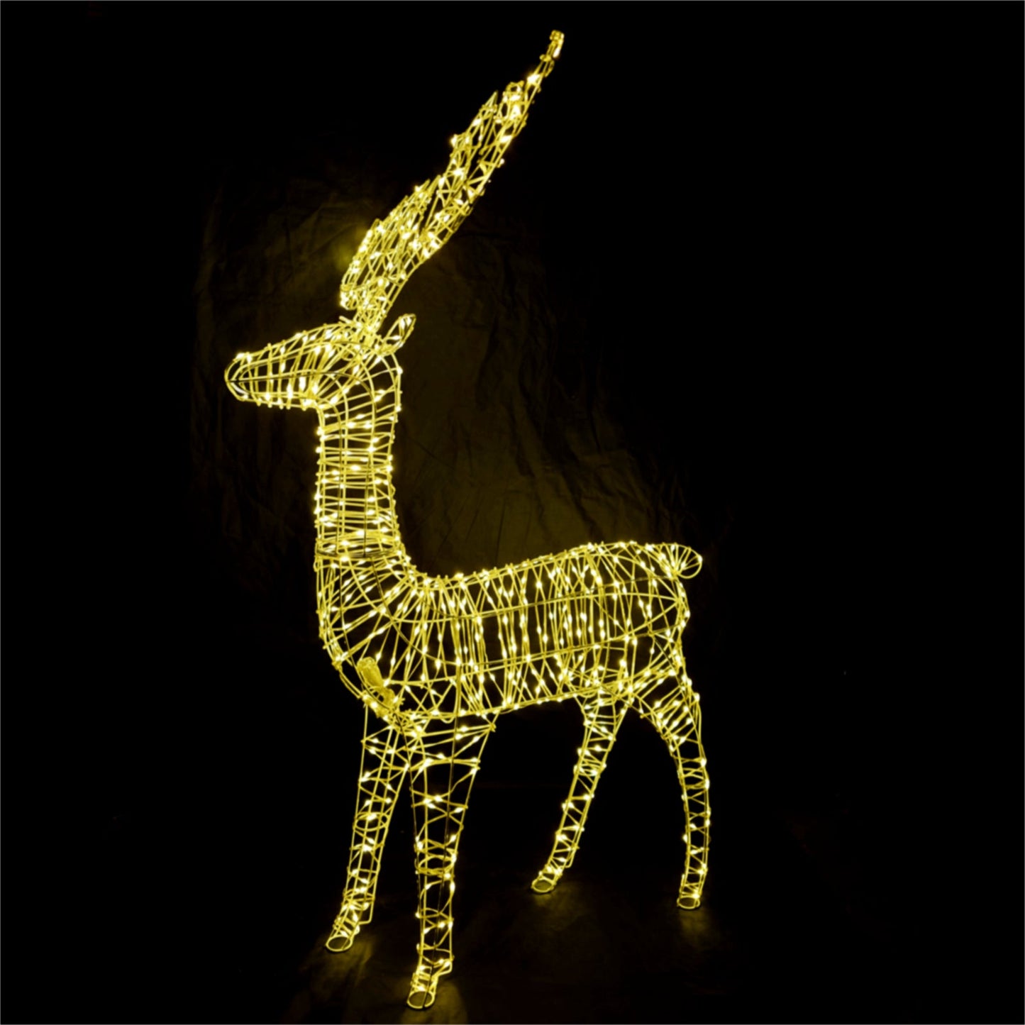 Christmas Decoration 3D Frame Standing Buck Reindeer 150cm Warm White LED Outdoor