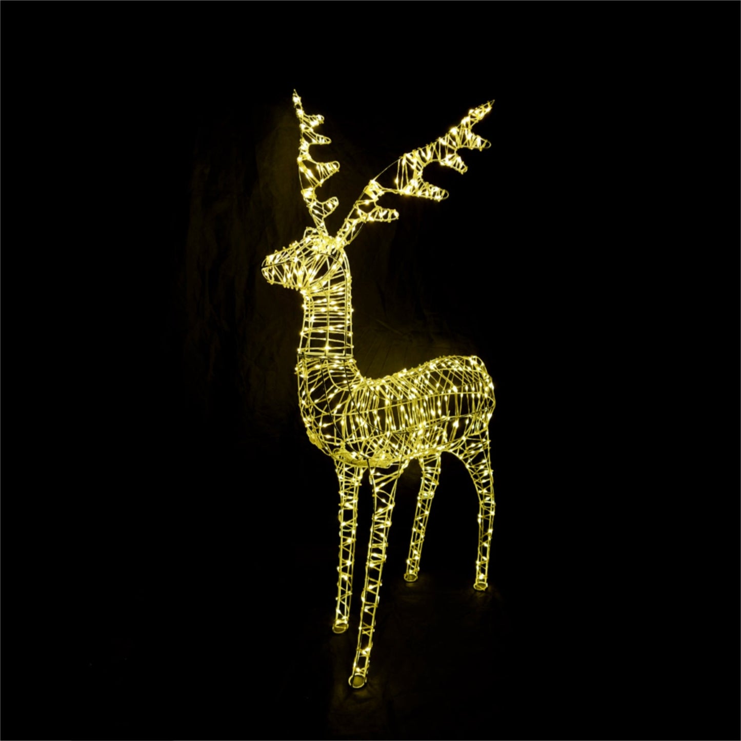 Christmas Decoration 3D Frame Standing Doe Reindeer 150cm Warm White LED Outdoor