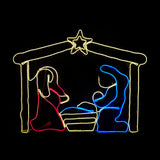 Christmas LED Neon Motif Jesus Birth Mary Joseph in Stable Nativity Scene125x99cm Outdoor