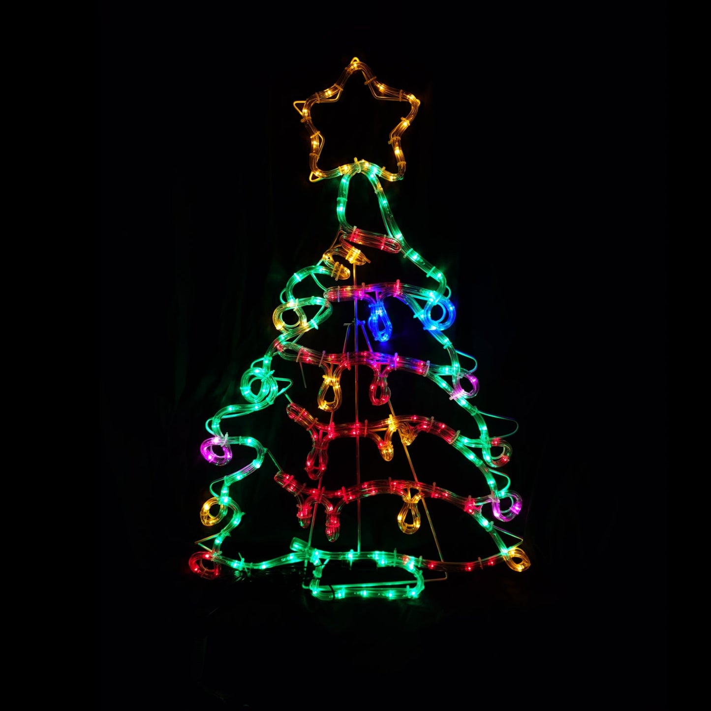 Solar Powered Christmas LED Animated Christmas Tree 50x76cm Outdoor Display
