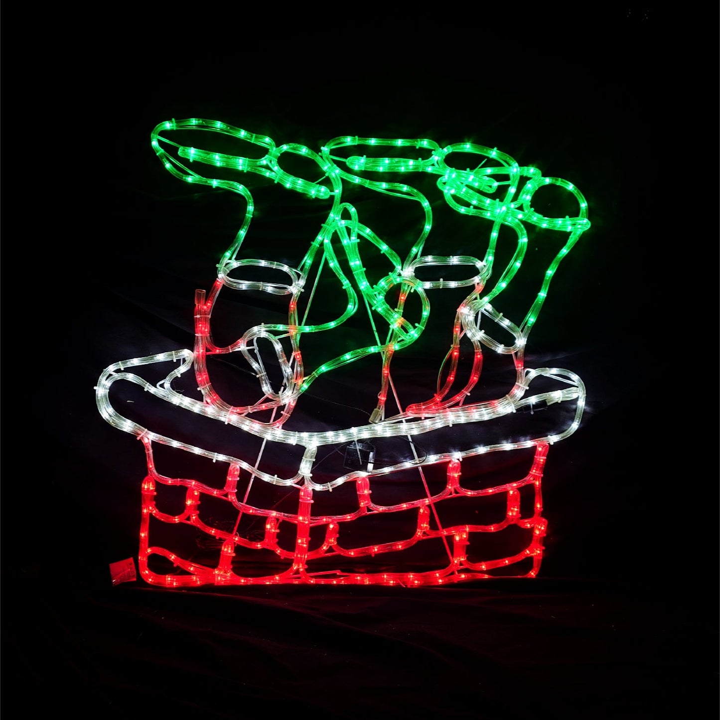 Clearance Christmas LED Motif Santa Stuck in Chimney 83x80cm Outdoor Display