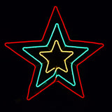 Christmas LED Neon Motif 3 Layer Star 60x50cm Outdoor Display