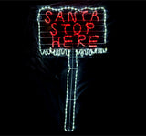 Christmas LED Motif Animated Santa Stop Here Sign 150x76cm Outdoor Display