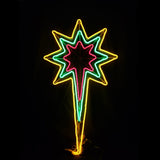 Christmas LED Neon Motif Animated 3 Layer Nativity Northern Star 121x71cm Outdoor Display
