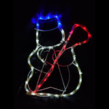 Solar Powered LED Mini Snowman Outdoor Christmas Motif Display 43cm
